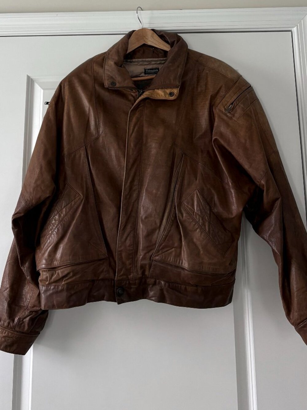 Vintage Wilson's 1990 Leather "Adventure Bound" Bomber Jacket, Size Large
